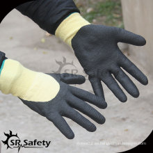 SRSAFETY 13G Cortar resistente a la micro espuma de nitrilo Guante de trabajo / guantes de trabajo de fibra de aramida / fibra de aramida anti guante de corte
